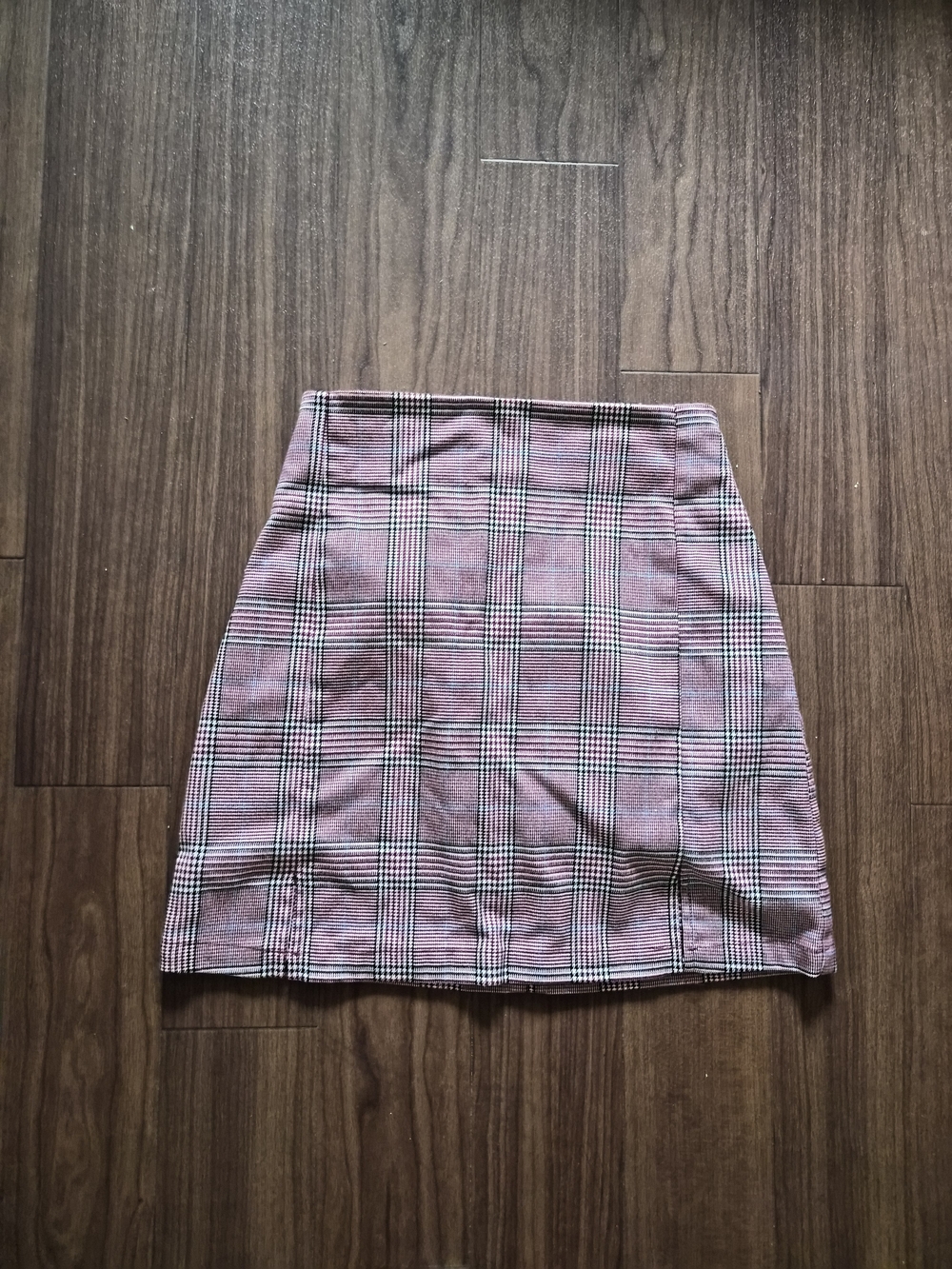 Brandy Melville Pink Plaid Mini Skirt